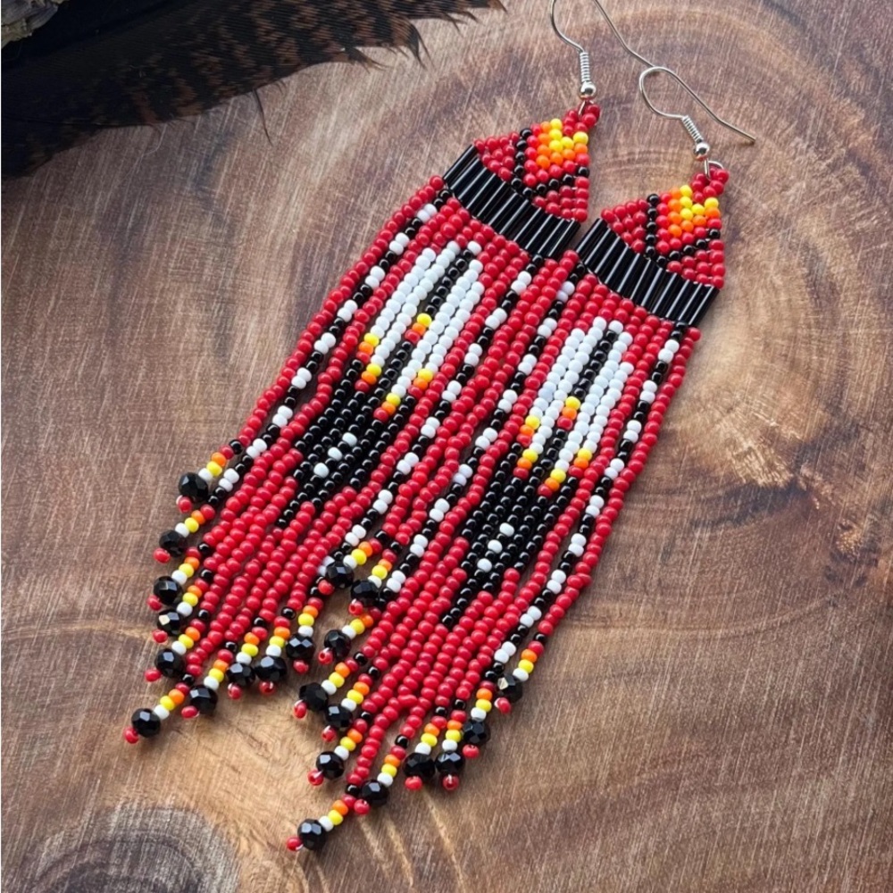 Elegant Beaded Fringe Earrings